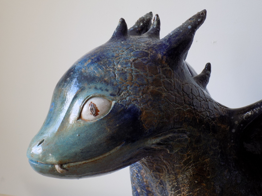 Détail tête de dragon - Poda céramique